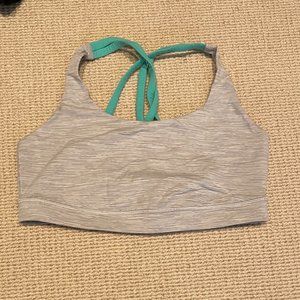 Lulu Lemon Grey & Green Sports Bra